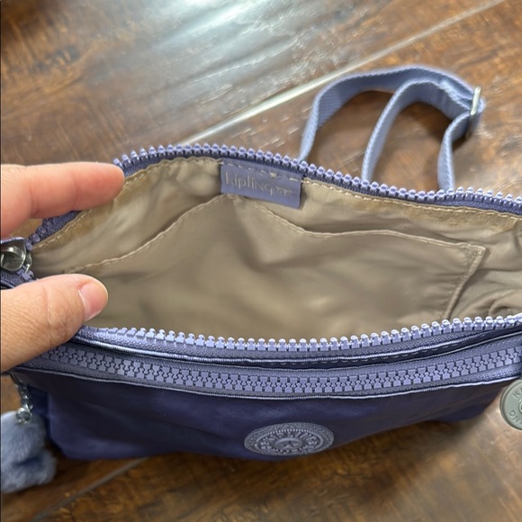 Kipling Purple Crossbody Bag with Adjustable Strap and Signature Charm - Picture 7 of 8